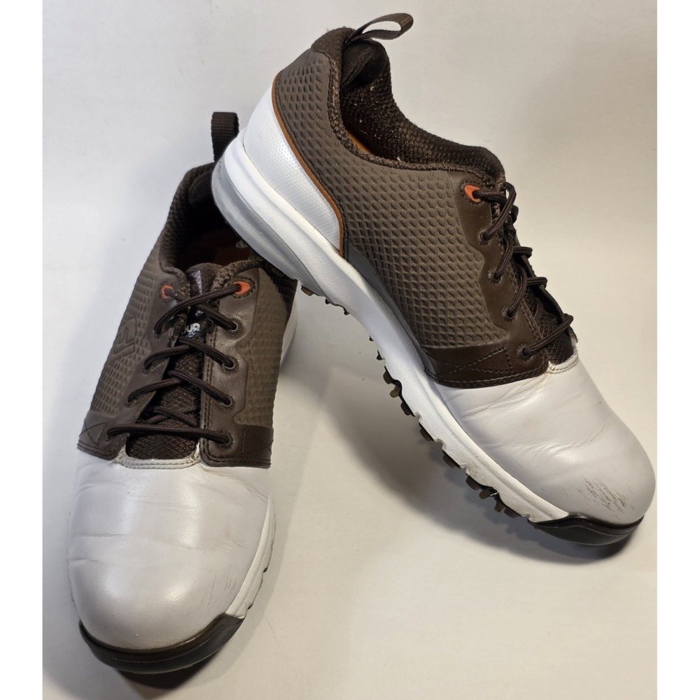 FootJoy Contour Series Golf Shoes Womens 7.5M White Brown Orange 54096 EUC - Picture 7 of 10
